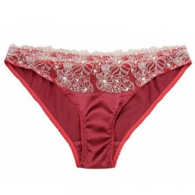 REAL SILK basic women PANTIES high quality Red Lace Sexy ladies lingerie calcinha briefs underwear calzoncillos